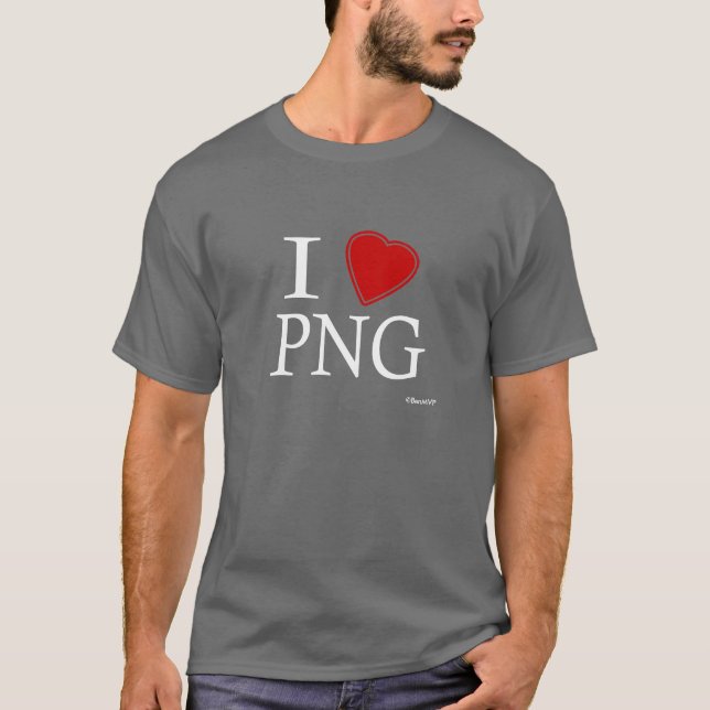 I Love Papua New Guinea T-Shirt (Front)