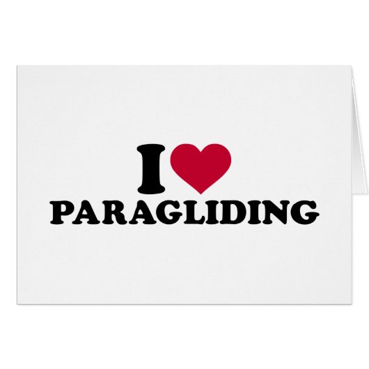 I love paragliding cards (Front Horizontal)