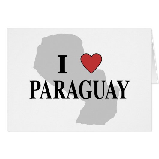 I Love Paraguay Cards (Front Horizontal)