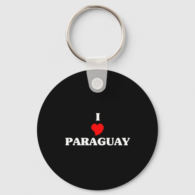 I Love Paraguay Keychain (Front)