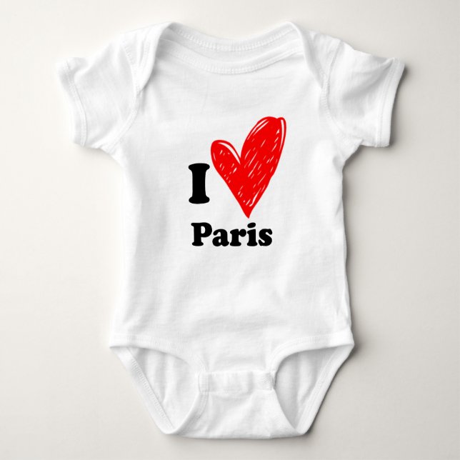 I love Paris Baby Bodysuit (Front)