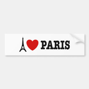 I Love Paris Bumper Sticker