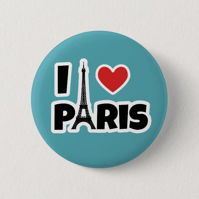 I love Paris Button (Front)