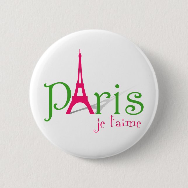 I love Paris Button (Front)