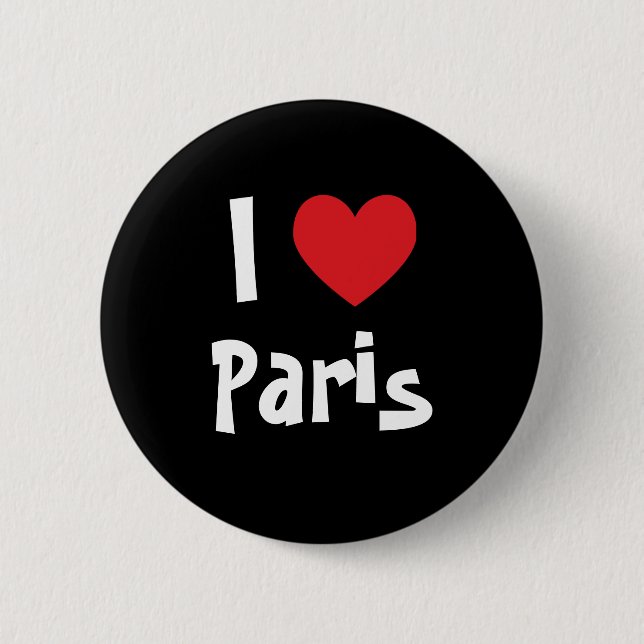 I Love Paris Button (Front)