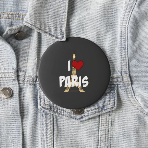 I Love Paris Button