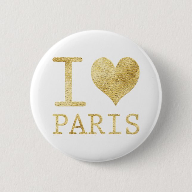 I Love Paris Button (Front)