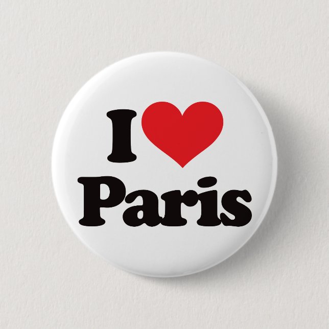 I Love Paris Button (Front)