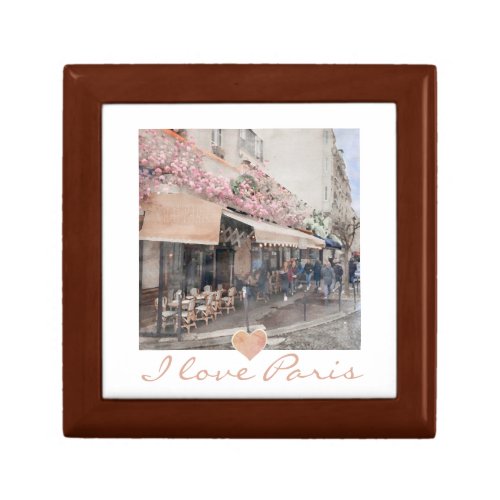 I Love Paris Cafe Jewelry Box