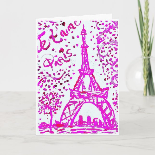 I love Paris Card <Blank Inside> (Front)
