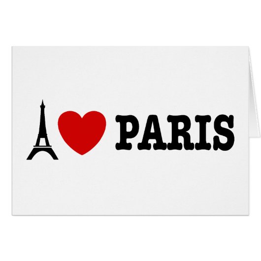I Love Paris Cards (Front Horizontal)