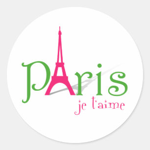 I love Paris Classic Round Sticker