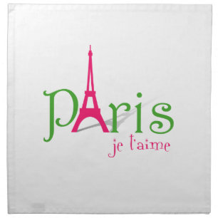 I love Paris Cloth Napkin