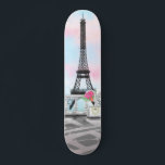 I Love Paris - Eiffel Tower and Bouquet Flowers Skateboard<br><div class="desc">I Love Paris - Eiffel Tower Romantic Drawing - Choose / Add Your Unique Text / Font / Color - Make Your Special Gift - Resize and move or remove and add elements - Image / text with customization tool ! - Drawing and Design by MIGNED. You can also transfer...</div>