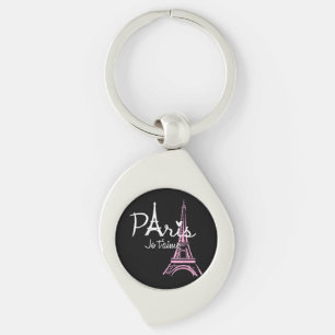 I Love Paris Eiffel Tower France French Souvenir Keychain