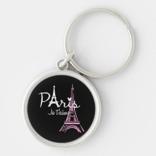 I Love Paris Eiffel Tower France French Souvenir Keychain