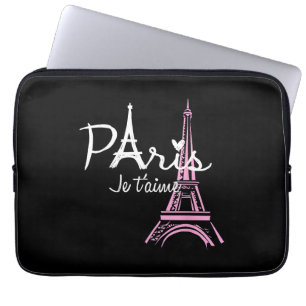I Love Paris Eiffel Tower France French Souvenir Laptop Sleeve