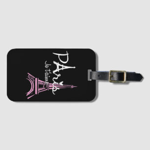 I Love Paris Eiffel Tower France French Souvenir Luggage Tag