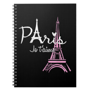 I Love Paris Eiffel Tower France French Souvenir Notebook
