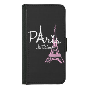 I Love Paris Eiffel Tower France French Souvenir Samsung Galaxy S5 Wallet Case