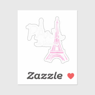 I Love Paris Eiffel Tower France French Souvenir Sticker