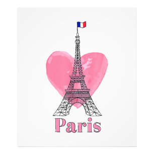 I Love Paris Eiffel Tower France Gift Photo Print