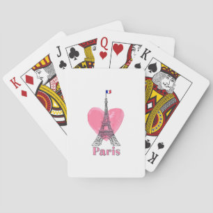 I Love Paris Eiffel Tower France Gift Poker Cards