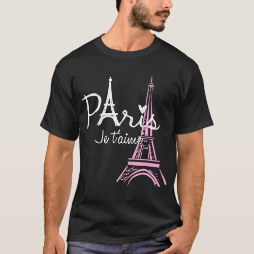I Love Paris Eiffel Tower France T_Shirt French So