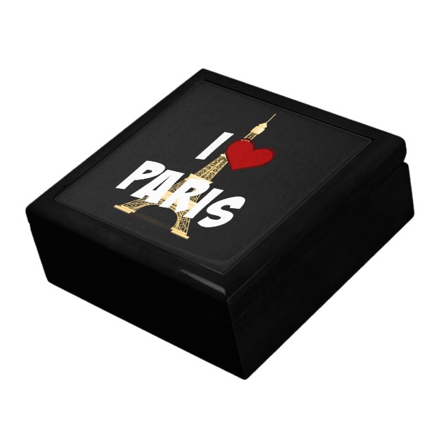 "I Love Paris," Eiffel Tower Gift Box (Side)