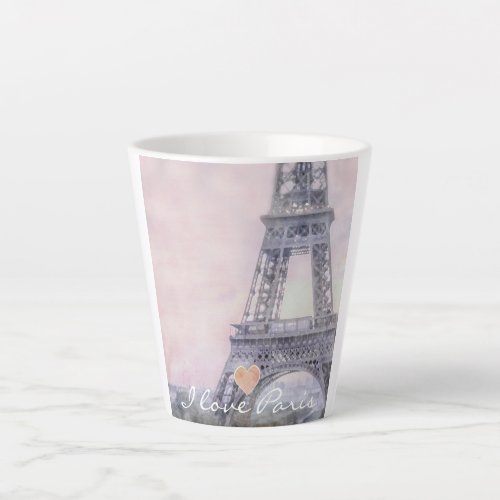 I Love Paris Eiffel Tower Latte Mug