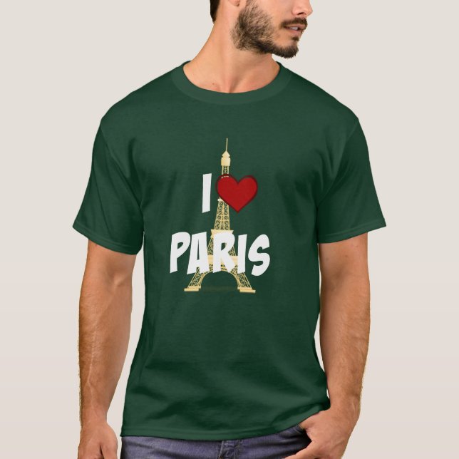 "I Love Paris," Eiffel Tower T-Shirt (Front)