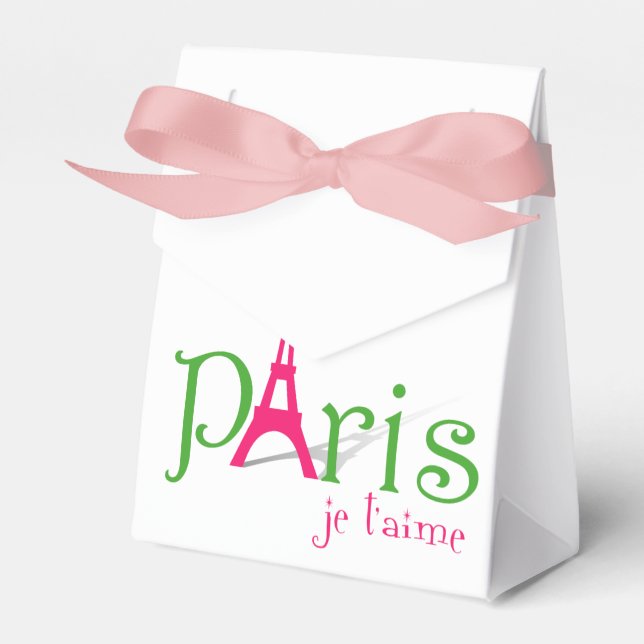 I love Paris Favor Boxes (Front Side)