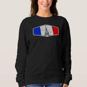 I Love Paris France Eiffel Tower Vintage French So Sweatshirt