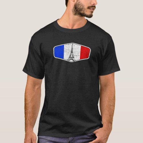 I Love Paris France Eiffel Tower Vintage French So T_Shirt