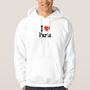 I love Paris heart custom personalized Hoodie