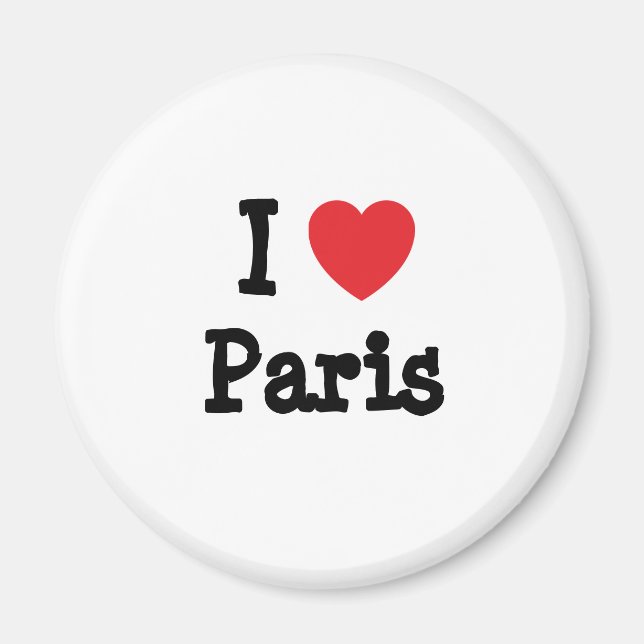I love Paris heart T-Shirt Magnet (Front)