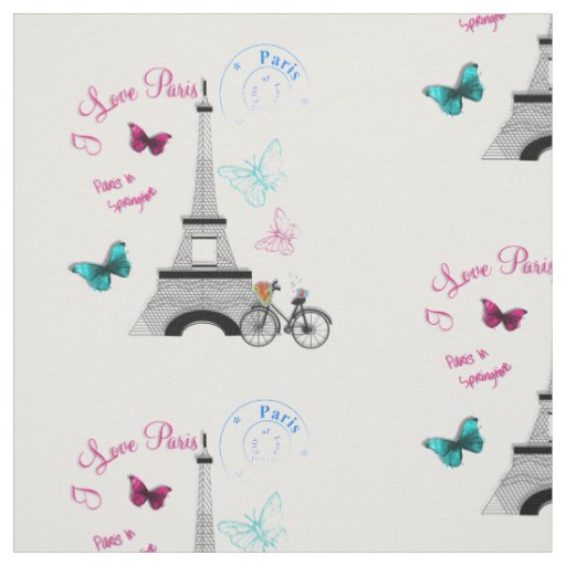 I Love Paris In Springtime Fabric