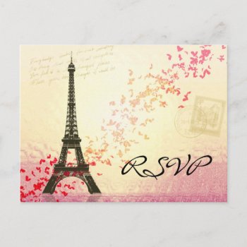 I Love Paris In Springtime - Rsvp Card by perfectwedding at Zazzle