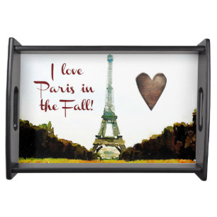 I Love Paris in the Fall Serving Tray