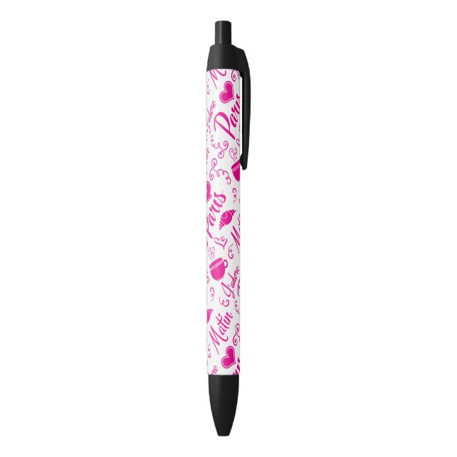 I Love Paris in the Morning Coffee Croissant Pen (Bottom (Vertical))