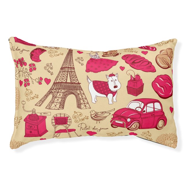 I Love Paris Indoor Dog Bed (Front)