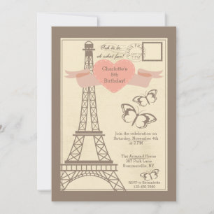 I Love Paris Invitation