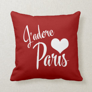 I Love Paris - J'adore Paris! Throw Pillow