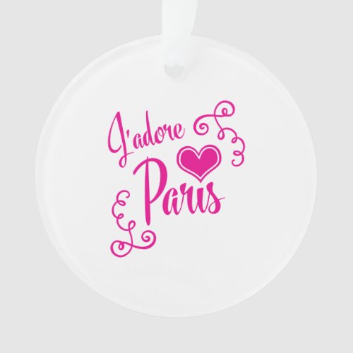 I Love Paris _ Jadore Paris Vintage Style Ornament