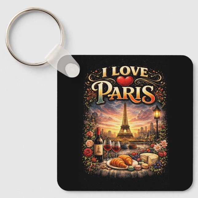 I Love Paris Keychain (Front)