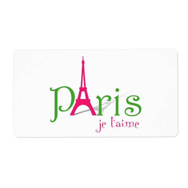 I love Paris Label (Front)