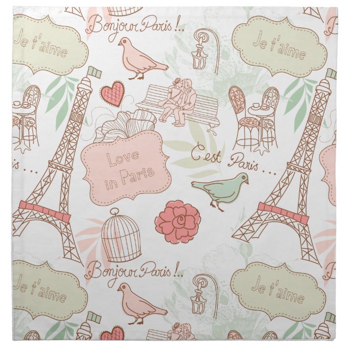 i love paris napkin