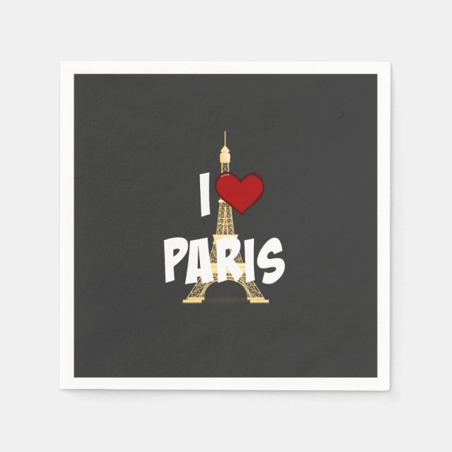 I Love Paris Napkins (Front)