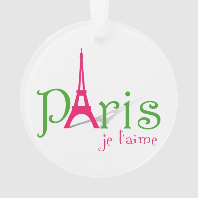 I love Paris Ornament (Back)