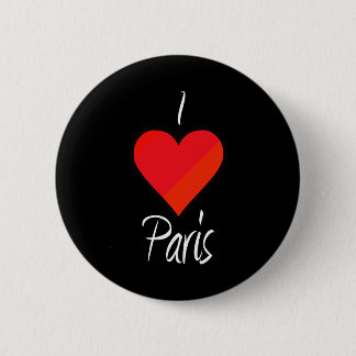 I Love Paris Pinback Button